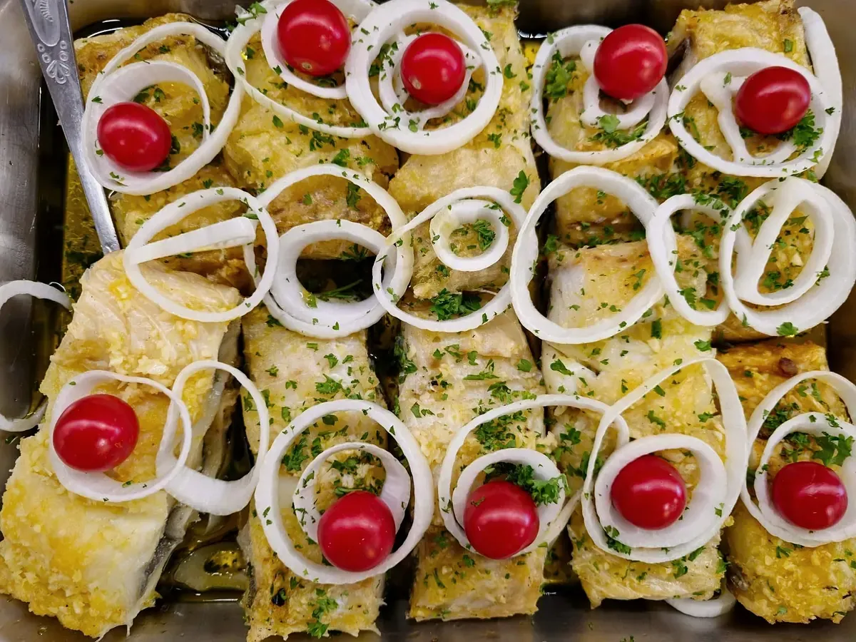 Pavés de morue grillés au feu de bois